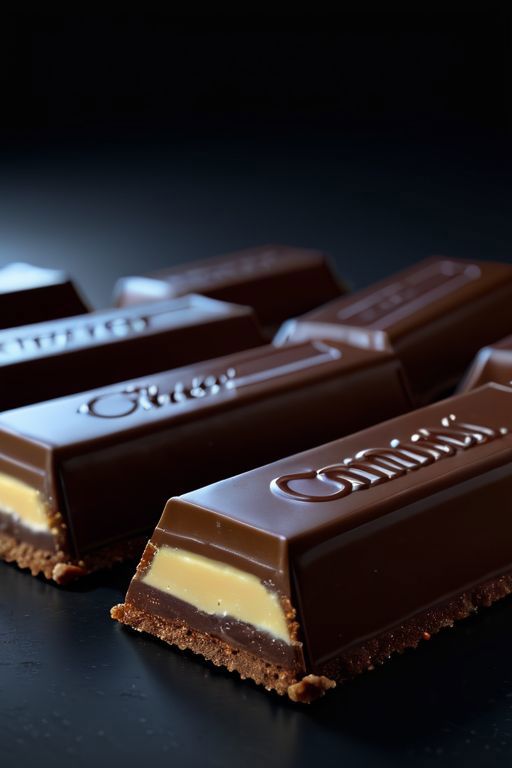 A row of dark chocolate bars with the word "Cadbury" on them.