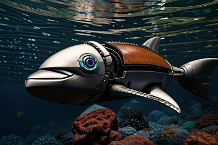 Robot dolphin, underwater, eggmantech