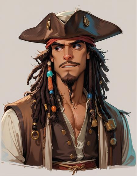 Jack Sparrow | Pirates of the Caribbean (PotC) | Disney Animation Style | Zairasass v1