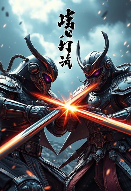 Staros, San Ku Kaï, Uchu kara no messeji: Ginga taisen, combat, attack, high quality, 4K, hyper realistic