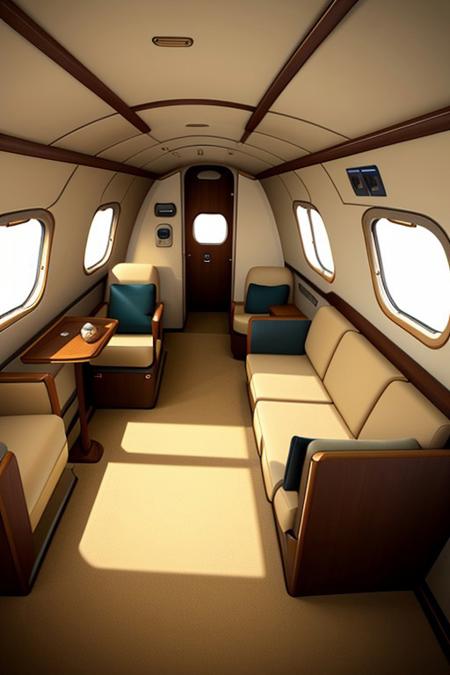 comfortable airship, great interior, skyview