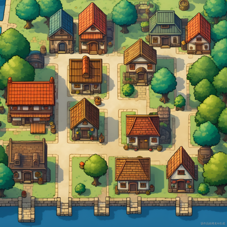 蔚蓝Blue2D游戏地图Game map SD1.5