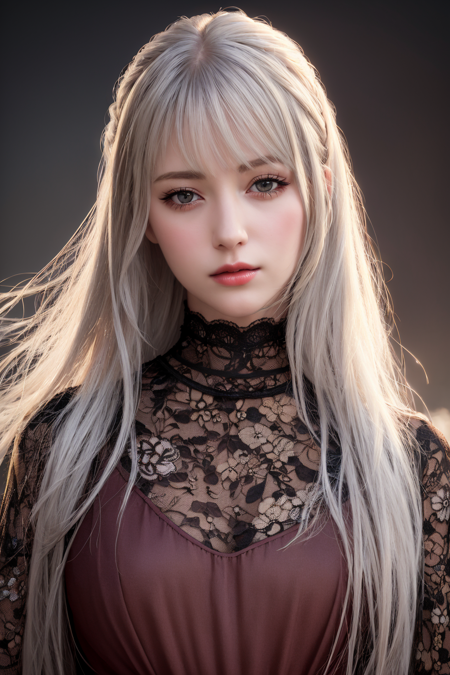 high quality, best quality, photo-realistic, raw-photo, realistic, ultra realistic 8k cg, ultra-detailed, High definition, masterpiece, 1girl, long hair, silver hair, close-up, intricate details, detailed texture, finely detailed,