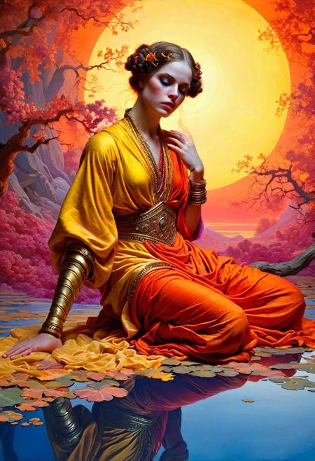 (art by Ivan Pokhitonov and Nikolai Triik and Maxfield Parrish:1.2), ( award winning, (aesthetic of abstract landscape with wailing atmosphere:0.1), depth peeling, clear scene, f/16, symmetry and balance, hyperrealistic, intricate abstract, intricate artwork, abstract style, otherworldly, mesmerizing parallel dimension, gravity defies logic, abstract masterpiece, interplay of floating objects, distorted silhouettes, vivid hues, ethereal light, highly detailed,,,Leica Q2 with Summilux 35mm f/1.2 ASPH(Francis Drake : 1,2) ((best quality)), (artistic photography by Philippe Halsman and Ara Gler:1.2), (bubblegumpink and striped colors:0.1), <lora:MJ52:0.65>
, modelshoot, pose, , (award winning photo macro shot of a beautiful young woman lying , , dynamic lighting, cinematic still, pale skin, screencap, 100mm f/2.8 macro lens, on the knees)(art by Ivan Pokhitonov and Nikolai Triik and Maxfield Parrish:1.2), (electricity and disembodied atmosphere, urban decay with neon accents, aesthetic of medieval art:0.1), 
 battle stancevibrant,  , highly detailed,byJocelyn Hobbie and Charles Dwyer, Triadic color guide,Leica Q2 with Summilux 28mm f/1.7 ASPH, ,clear face, Ultra High Resolution,