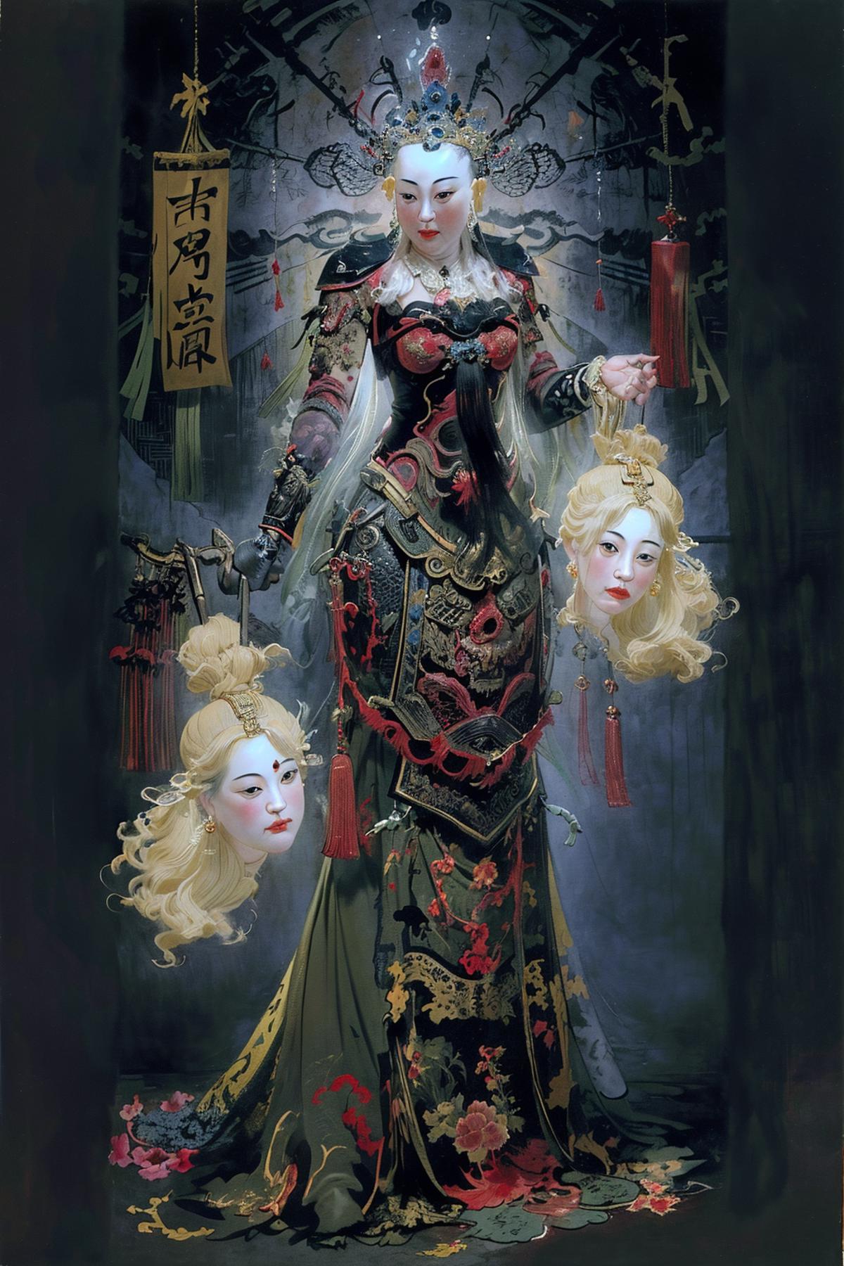 LEOSAM's 中国门神画风格 Chinese Traditional Door Gods Painting Style LoRA image by Merjic