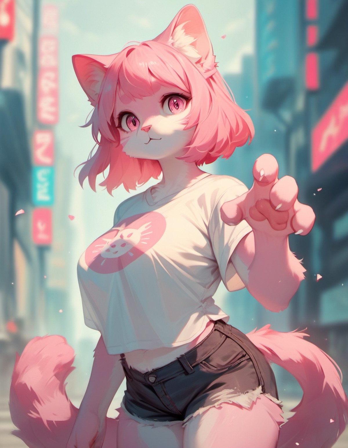 score_9, score_8_up, score_7_up, score_6_up, score_5_up, score_4_up,source_furry, cute pink furry cat female,animal nose, ...