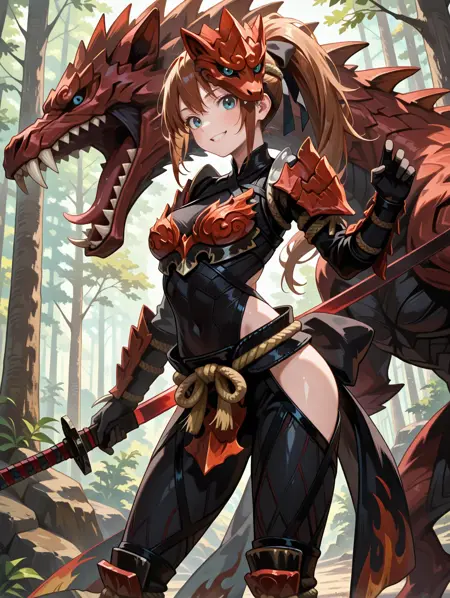 Monster Hunter - Odogaron Armor (ガロン装備) illu/ponyXL