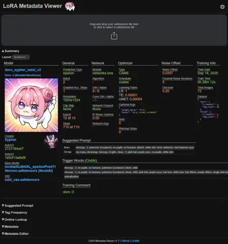 LoRA Metadata Viewer/Editor
