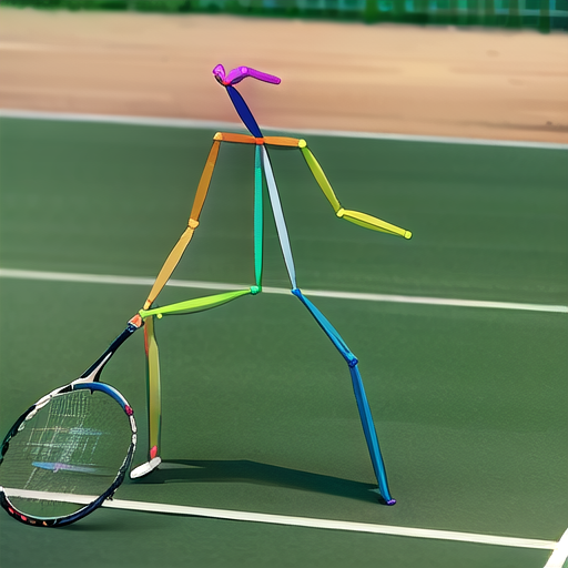 openposeman, stick man, tennis, outdoors <lora:openposeman-AL-000005:1>