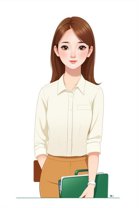 <lora:chahualiu:0.9>,chahua,masterpiece,best quality,[(white background:1.2)::0.9],1girl,simple background,office room,illustration,looking at viewer,