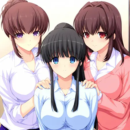 Katsuragi Sayaka, Katsuragi Yuki, Katsuragi Shouko | Jitaku Keibiin 自宅警備員 | Game Style