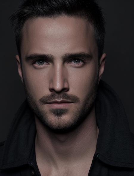 facial portrait, a man, silver, cyberpunk  <lora:Aaron Paul:0.8>  <lora:lowra_v10:0.6>