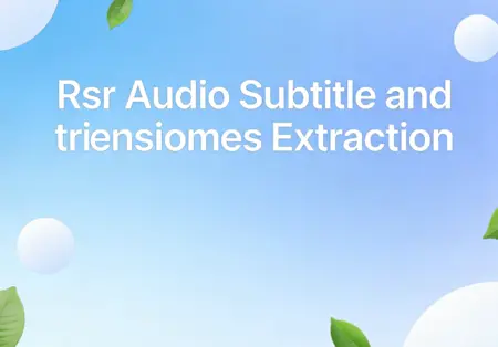 Asr Audio Subtitle and Timestamp Extraction