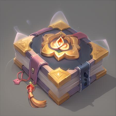 a box with a book,(pendant),flowers,light effect,hand drawn style,black background,<lora:loraring:0.7>