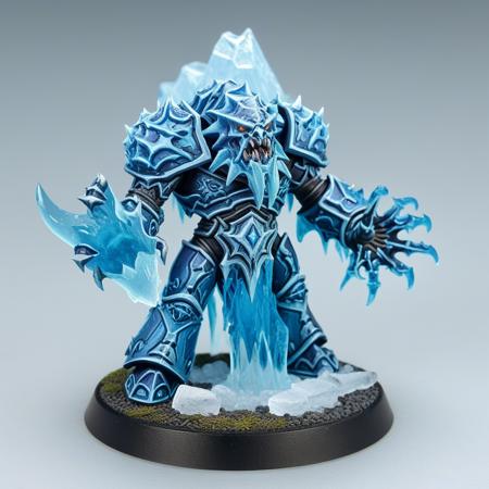painted miniature of an ice elemental<lora:Miniature_XL:1>