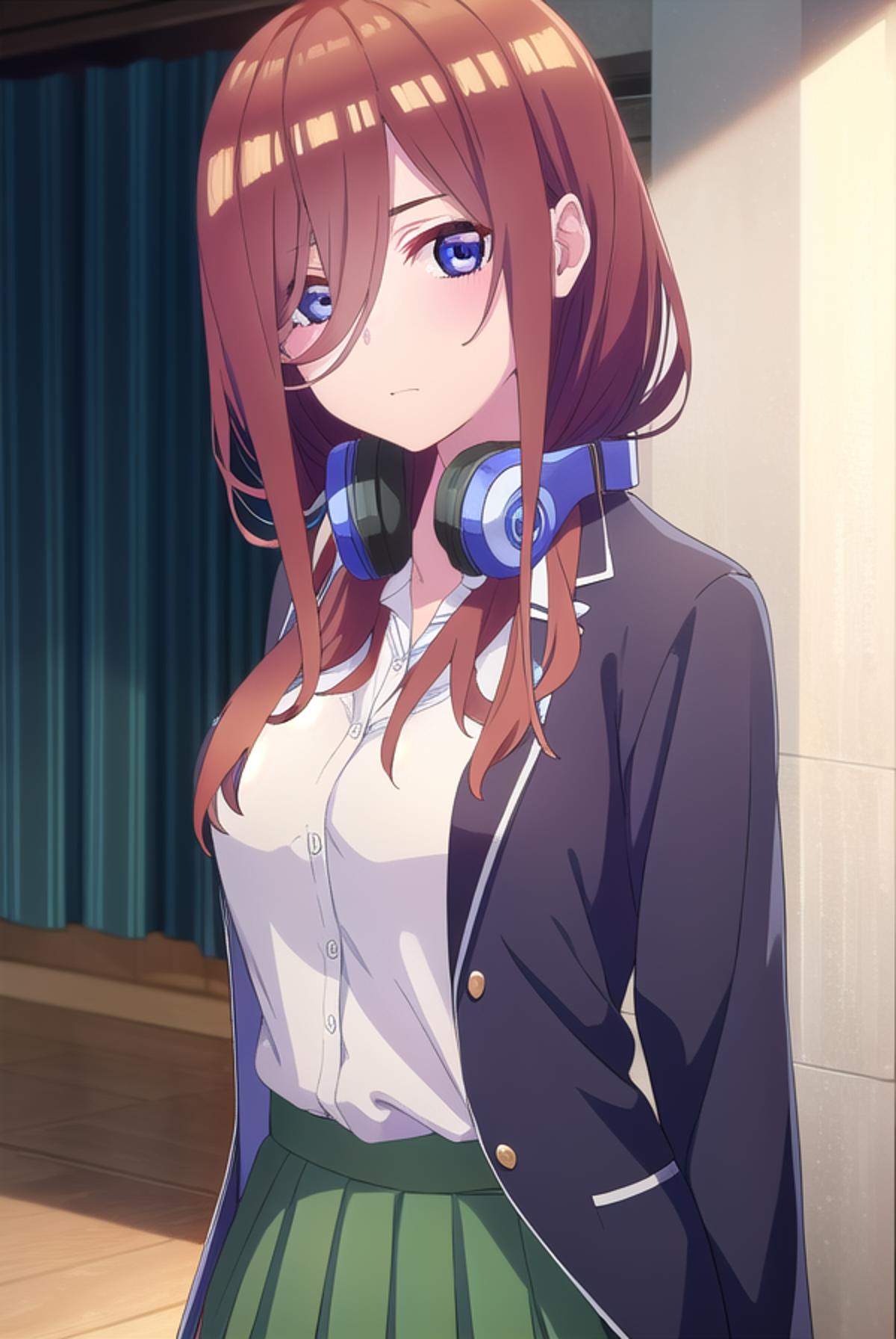 Miku Nakano (中野 三玖) - The Quintessential Quintuplets (Gotoubun no Hanayome)  (五等分の花嫁) - anime s2 | Stable Diffusion LoRA | Civitai