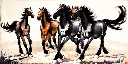 JZCG020 traditional chinese painting  horse