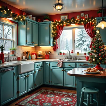 kitchen christmas FLUX