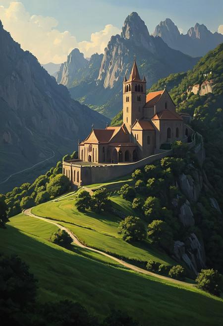 (landscape creator, landscape:1.5),  , (epic landscape:1.5),  (style Goro Fujita drawing), (style Goro Fujita painting),best quality, masterpiece, extremely detailed,  professional  art,  professional painting, an extremely delicate and beautiful, dynamic,  great lighting, perfect shading, professional shading, depth of field,   side soft light, elegant, gorgeous, highly detailed,   full shot, uncropped,   pure genious, absolutely perfect,  highly detailed, breathtaking,(no humans:1.5), 
steel-vine monastery with,