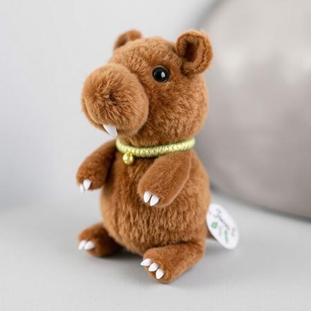 Product photo depicting a Capybara bracelet plush toy