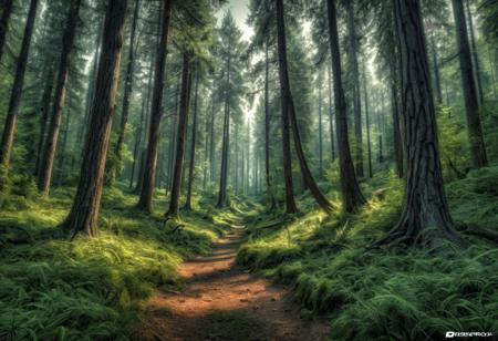 aesthetic, masterpiece, beautiful, elegant, award winning, absurdres, hdr, best quality, hyper detailed, scenery, forest,
