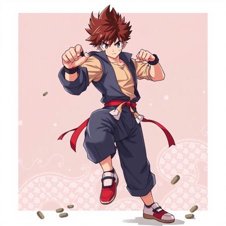 Shonen Anime Boy, Fighting Stance,