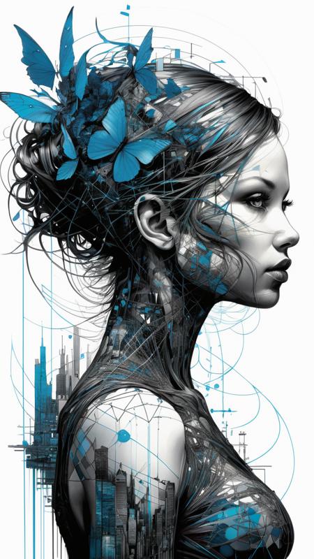 mysterious silhouette woman, by Minjae Lee, Carne Griffiths, Emily Kell, Geoffroy Thoorens, Aaron Horkey, Jordan Grimmer, Greg Rutkowski, amazing depth, masterwork, surreal, geometric patterns, intricately detailed, bokeh,  perfect balanced, deep fine borders, artistic photorealism , smooth,  great masterwork by head of prompt engineering   <lora:add-detail-xl:2>