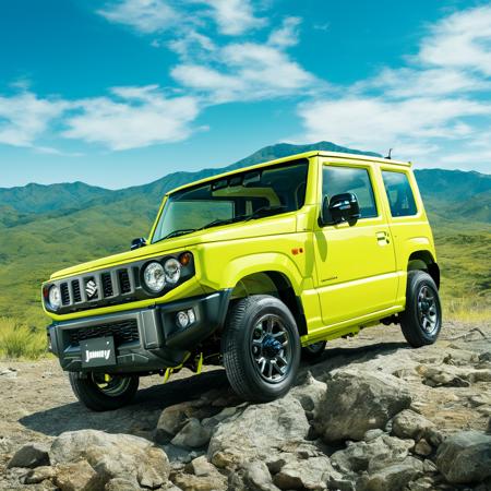 best quality, ultra-detailed, illustration,
JB64, jimny, outdoors, vehicle focus, ground vehicle, motor vehicle, sky, car, cloud, scenery, day, mountain, blue sky
 <lora:JB64_Jimny_SDXL_V2:1>