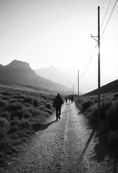 that distinct way of walking that gives the impression of not being from around these parts