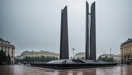 stella monument curvy obelisk