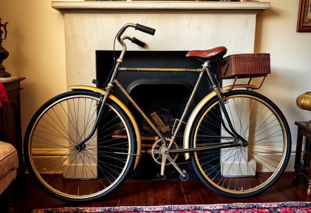 an Antique bicycle very nice masterpiece  in my living room in holand spain