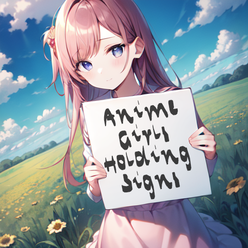masterpiece, best quality, 1girl, field, pink dress, holding_sign