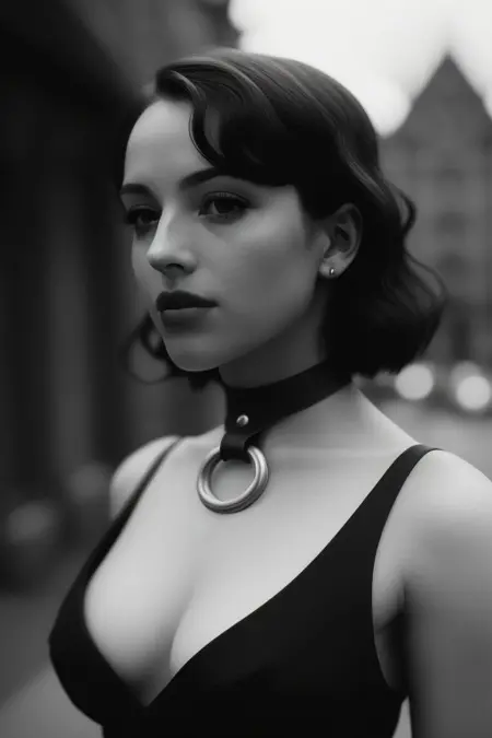 Bondage Style Leather Collar
