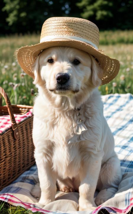 cinematic film still (top-quality, 8K, masterpiece:1.3) A photo of a fluffy, teddy bear, sitting on a picnic blanket, wearing a tiny straw hat, in a sunny meadow taken with a macro lens highly detailed, detailed skin, soft natural lighting
 <lora:epi_noiseoffset2:1> . shallow depth of field, vignette, highly detailed, high budget, bokeh, cinemascope, moody, epic, gorgeous, film grain, grainy