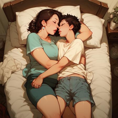 Milf,older woman x Younger male [Lascalae], age difference, size difference, young and old, NSFW V1