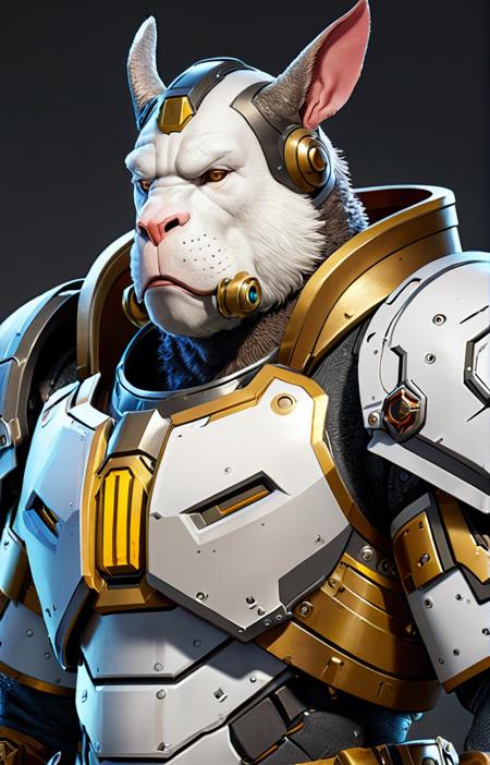 winston in his armor from overwatch,character portrait,portrait,close up,concept art,intricate details,highly detailed by greg rutkowski,michael whelan and gustave dore