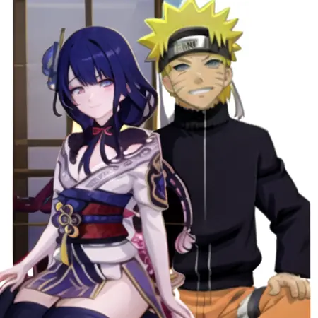 Naruto Uzumaki x Ei Raiden (Naruto x Genshin Impact)