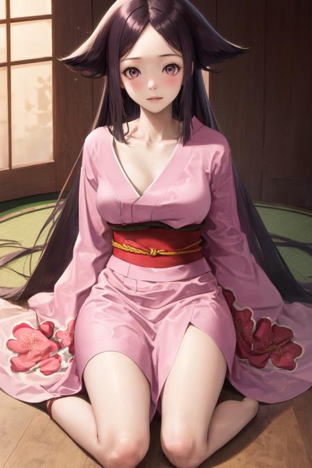 1girl oharu pink kimono