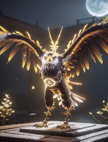 photography,niohxlguardiansprt,yellow eagle,spirit animal,full body,awardwinning,masterpiece <lora:niohguardiansprt-step00000420:1>,epic,trending on artstation,raw photo,128k UHD,sharp focus,bokeh,50nm lens,solo,hyperrealism,absurd res,private photo press,aesthetic