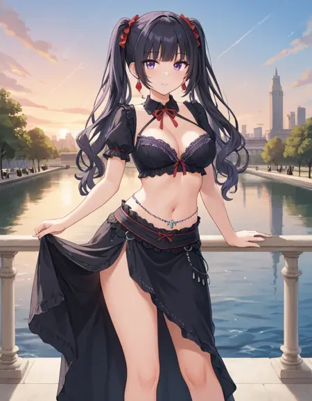Standing, skirt lift