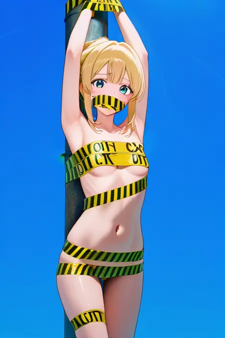 Caution Tape Bondage