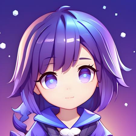 a cute girl,
realistic,3d,C4D rendering,shining,gradient,gradient background,blue background,purple background,glassmorphism icon,chibi avatar,<lora:glassmorphism_chibi_avatar_MIX :1>,