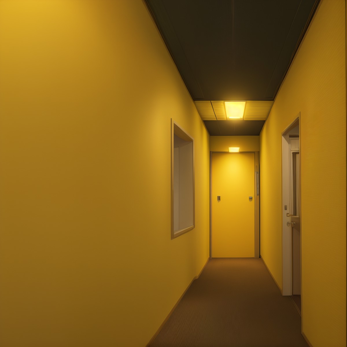<lora:D1s-Backroom:0.65>, backroom, liminal space, Level-0,Tutorial Level,The Lobby,inside,yellow lighting,yellow wall wit...