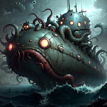 <lora:TentacleHorrorAI:.8> TentacleHorrorAI submarine