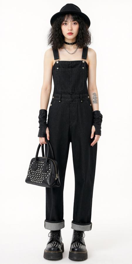 HEZI_F.1 Fashion Model (Overalls)<HEZI_F.1服装模特(背带裤)> v1.0