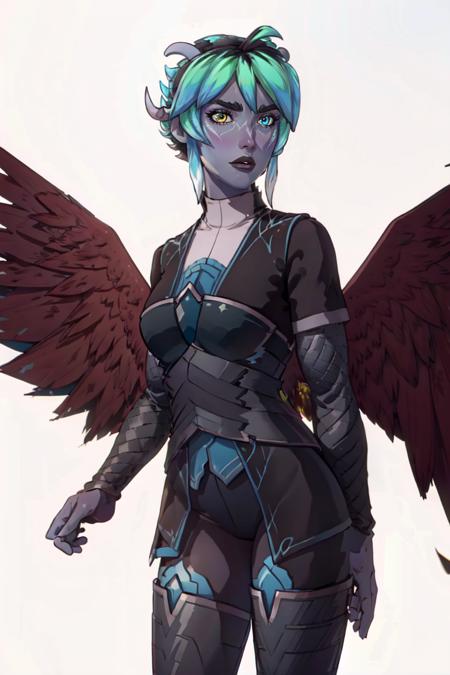 Nyx heterochromia, wings, horns