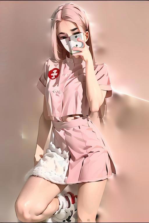 明月的服装  粉色性感护士服| Pink sexy nurse gown image by sofiacasadei00878