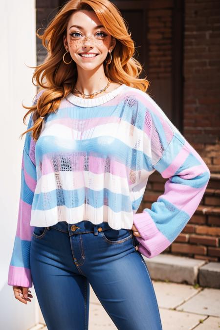p4st3lkn1t, long sleeves, pastel striped sweater, sleeves past wrists, 
