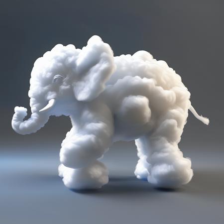 (CloudAI) <lora:CloudAI:1>An elephant made of cloud material