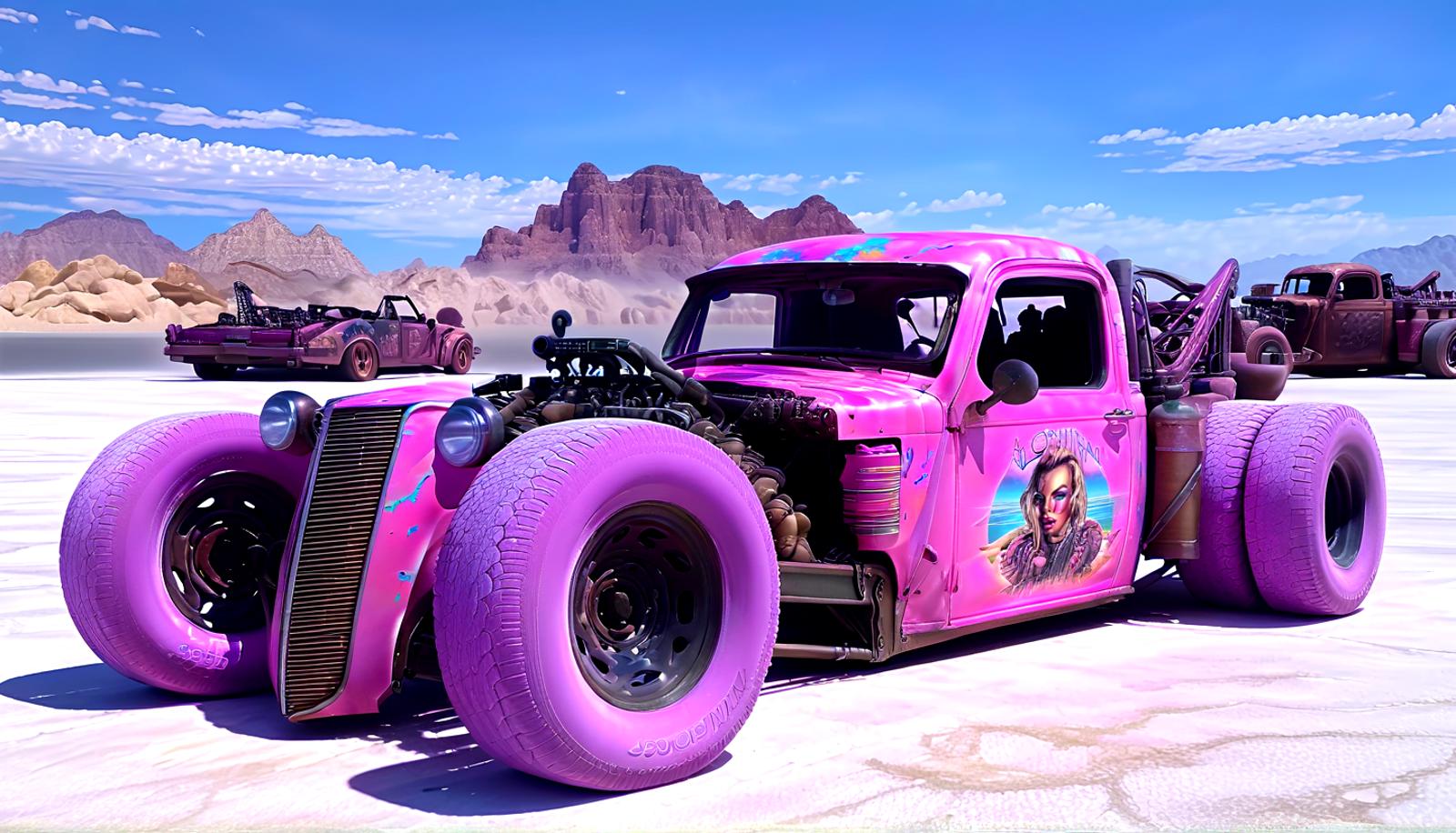 Rat Rod - The Wrecker From Hell (1936 Plymouth) [SDXL] image by denrakeiw